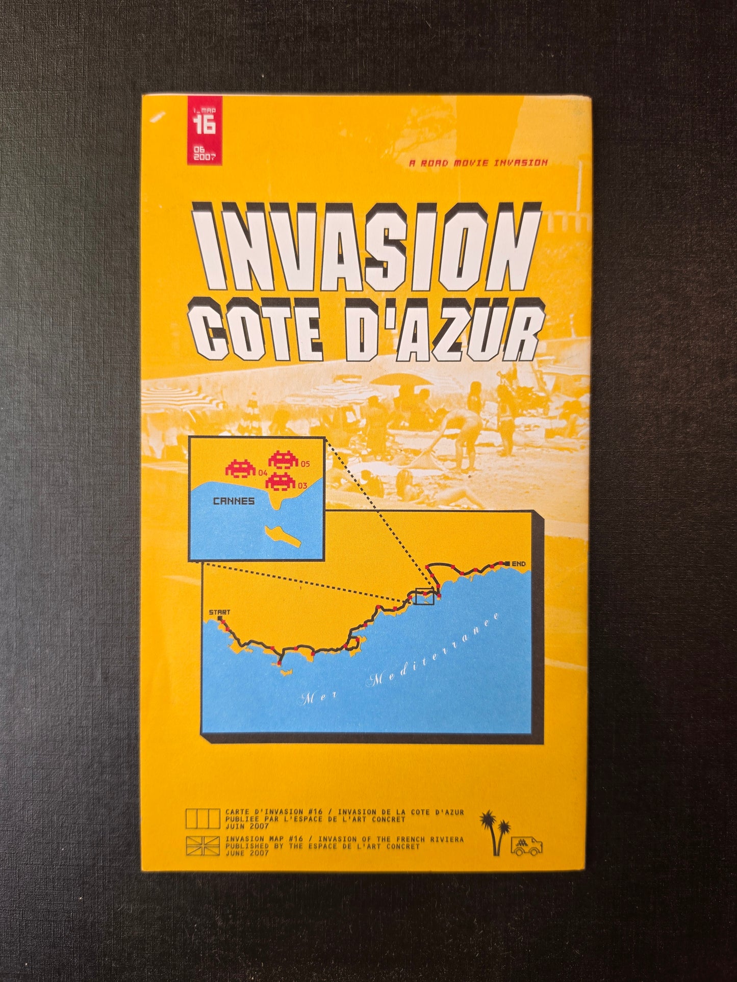 Map Invasion of Cote d'Azur (Signed)