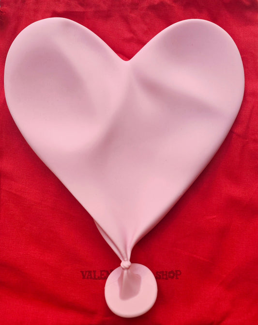 Deflated Heart Balloon Sculpture (Pink)