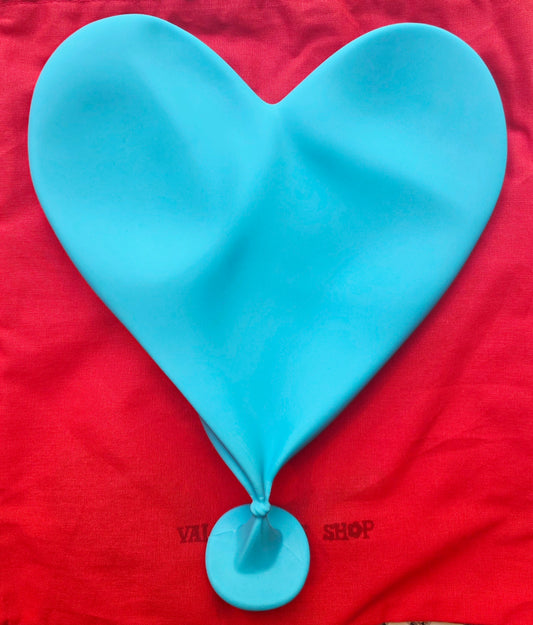 Deflated Heart Balloon Sculpture (Blue)