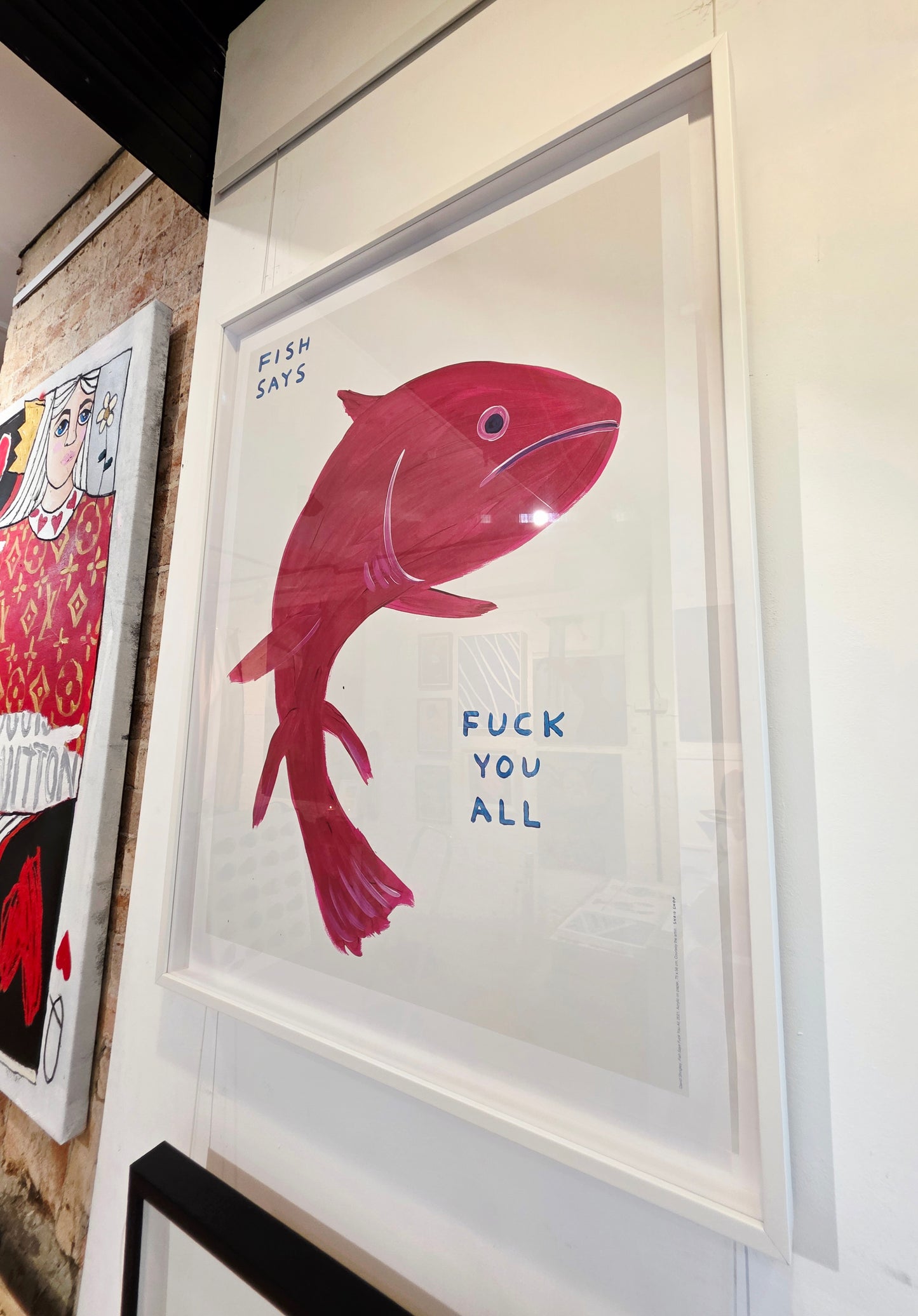 Fish Says Fuck You All (Framed)