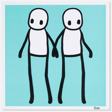 Load image into Gallery viewer, Holding Hands - Teal (Framed)

