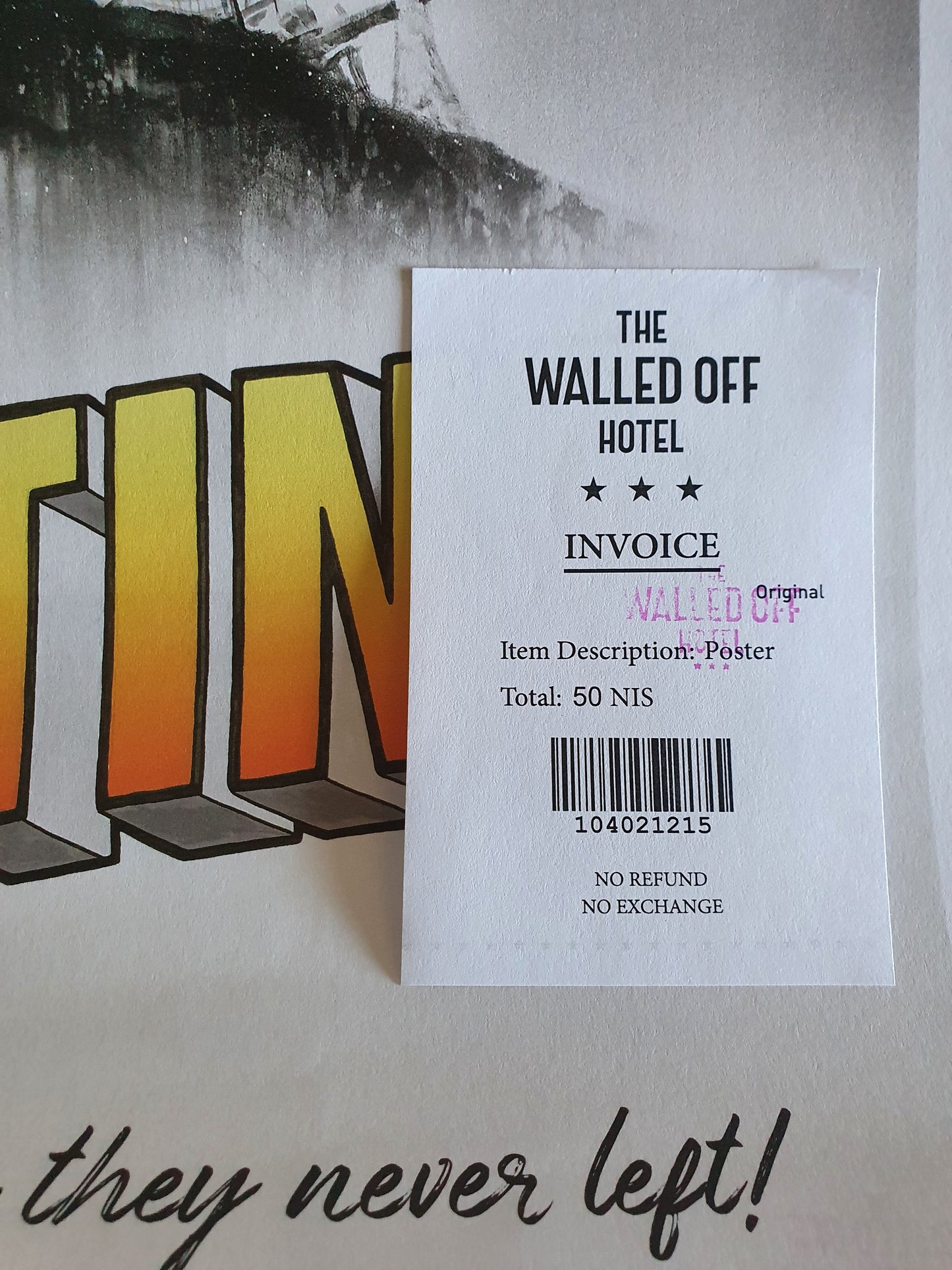 Palestine Poster (The Walled Off Hotel)