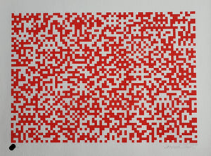 Binary Code (Red) - Framed