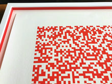 Load image into Gallery viewer, Binary Code (Red) - Framed
