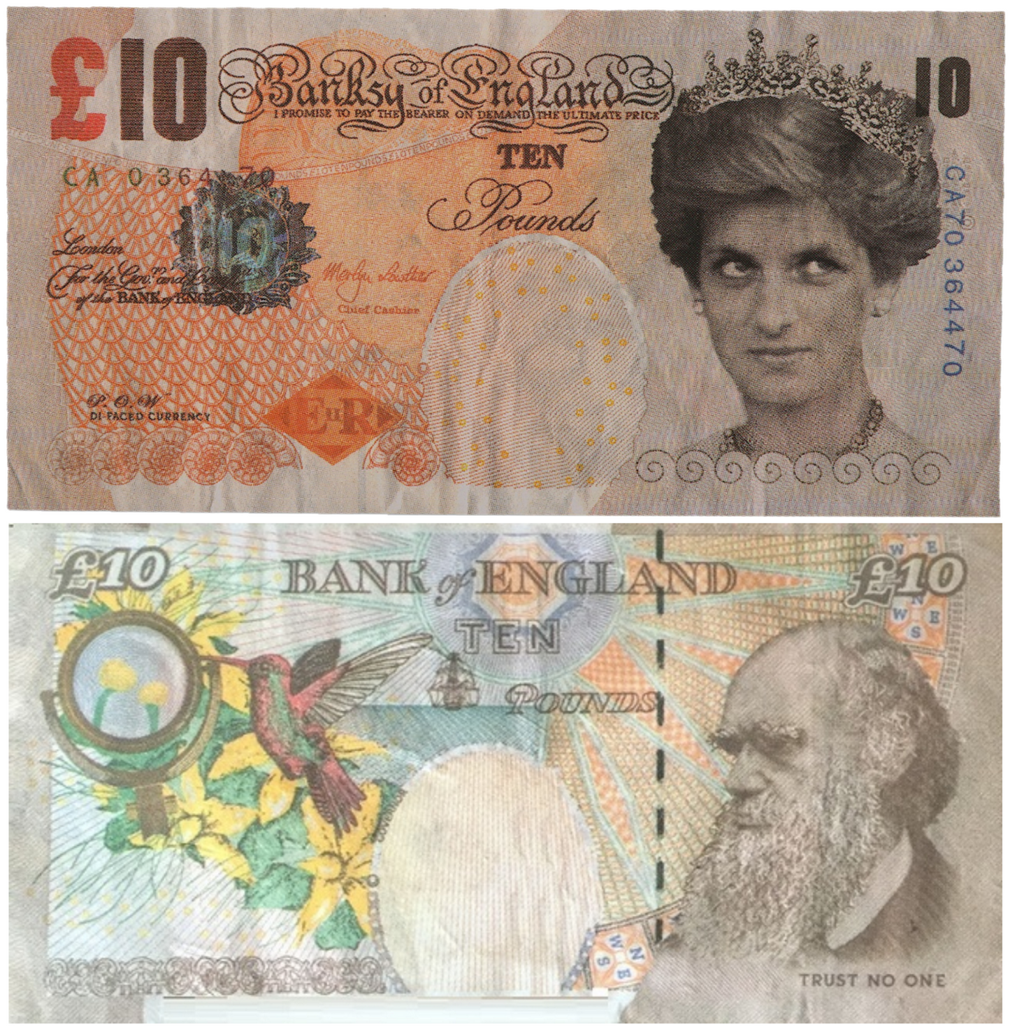 Di-faced Tenner with COA by Lazarides