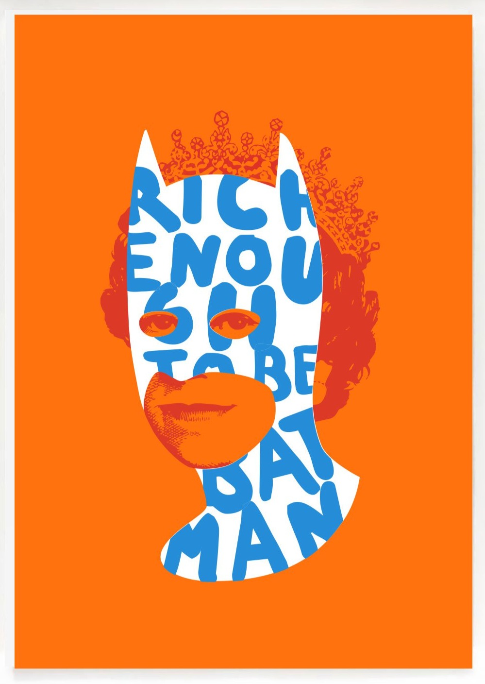 Rich Enough to be Batman - Neon Blue and Blue