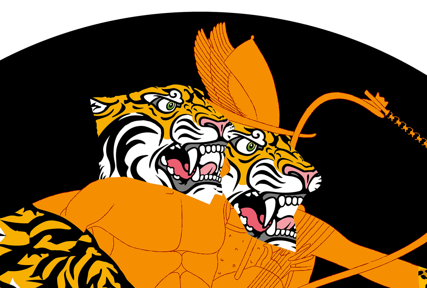 Greek Tiger Double Head (Orange)