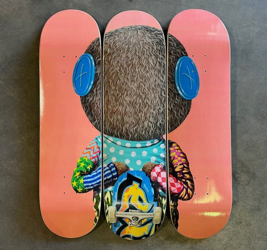 Pink Skate Boy (Triptych)