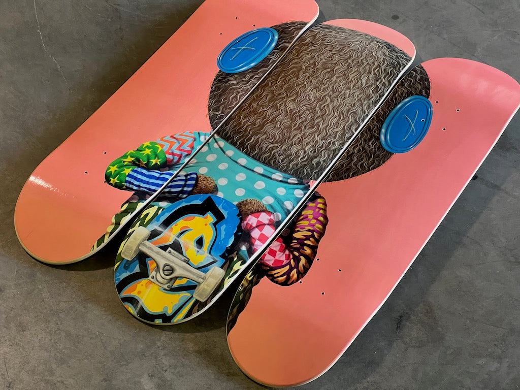 Pink Skate Boy (Triptych)