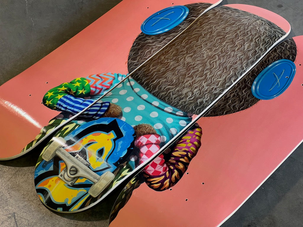 Pink Skate Boy (Triptych)